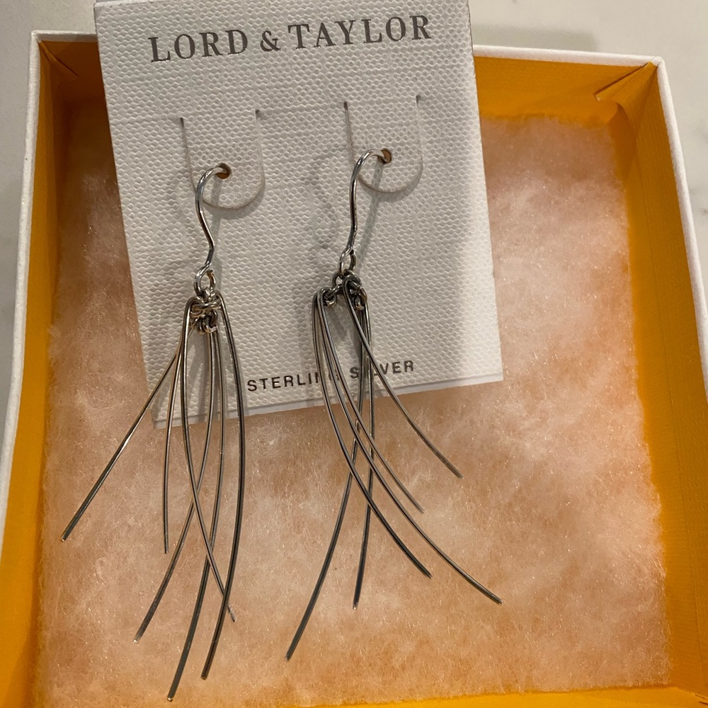 Sterling silver earrings from Lord & Taylor.